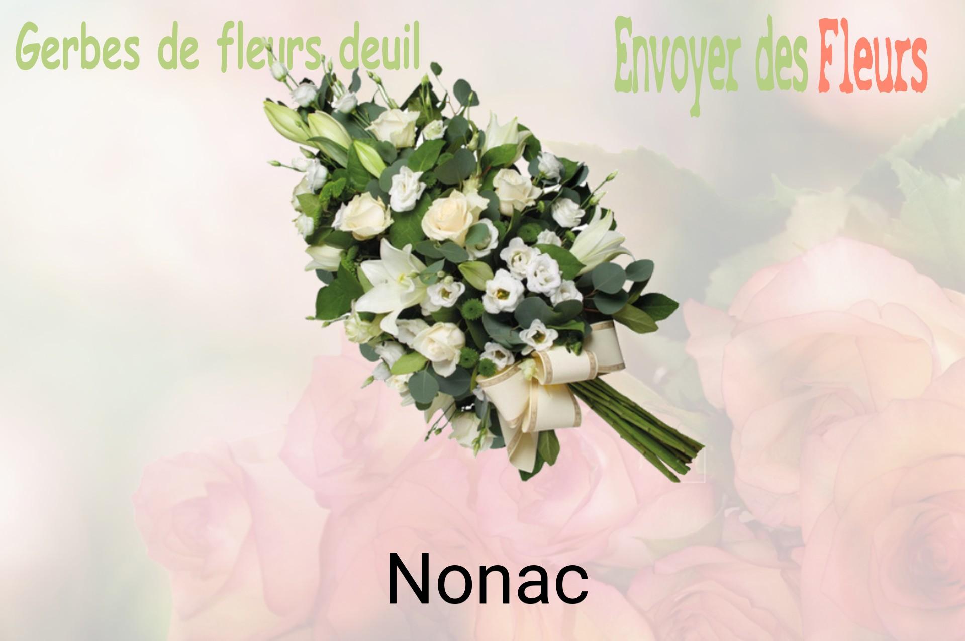 Gerbe de fleurs de deuil livrée à Nonac